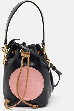 Fendi /Pink Leather Mini Mon Tresor Drawstring Bucket Bag
