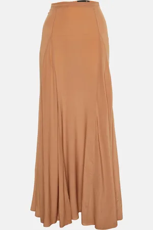 Roberto Cavalli Brick Silk Maxi Skirt XL