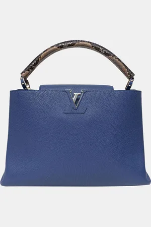 LOUIS VUITTON Leather Python Capucines MM Bag
