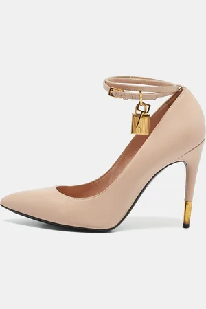 Tom Ford Leather Padlock Ankle Wrap Pumps Size 40.5