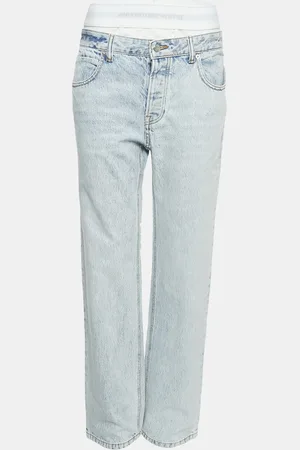 Alexander Wang Denim Waist Detail Straight Leg Jeans S Waist 27"