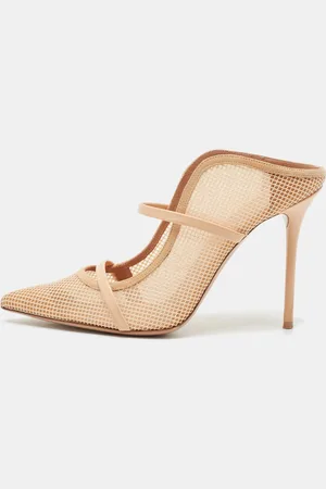 MALONE SOULIERS Mesh and Leather Maureen Mules Size 41