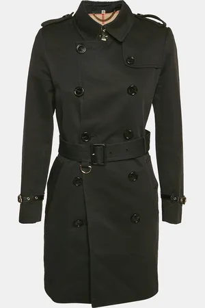 Burberry Cotton Double Breasted Belted Trench Coat S