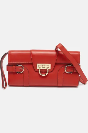 Salvatore Ferragamo Leather Motherwell Clutch Bag