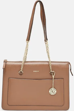 DKNY Leather Large Bryant Top Zip Tote