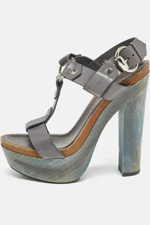 Gucci Leather Claudie Ankle Strap Sandals Size 39