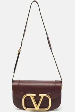 VALENTINO Leather Medium Supervee Shoulder Bag