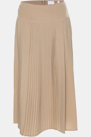 Burberry Pleated Chiffon Midi Skirt XS
