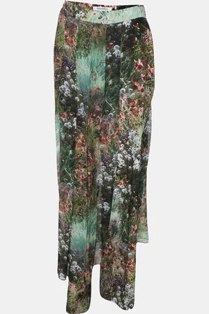 Max Mara Floral Printed Silk Canneti Pants S