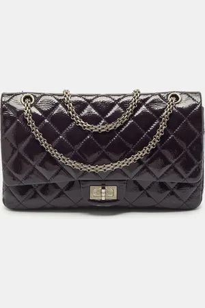CHANEL Dark Quilted Aged Leather 227 Reissue 2.55 Flap Bag