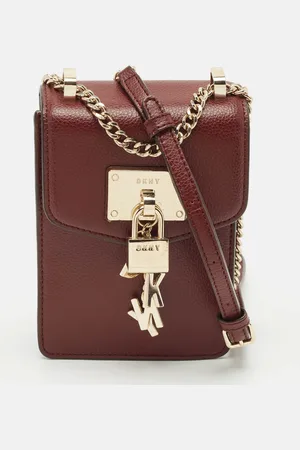DKNY Leather Elissa North South Crossbody Bag