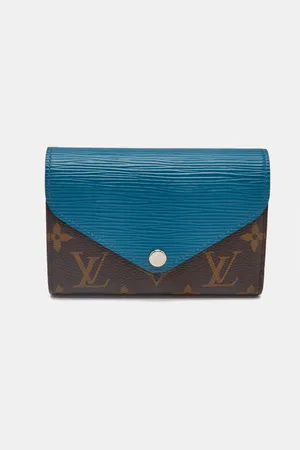 LOUIS VUITTON Turquoise Epi Leather and Monogram Canvas Marie-Lou Compact Wallet