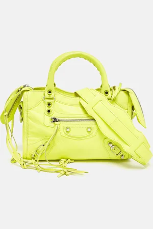 Balenciaga Neon Leather Mini Classic City Bag