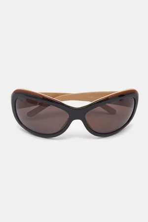 CHANEL /Beige Quilted 5116 Q Oversized Sunglasses