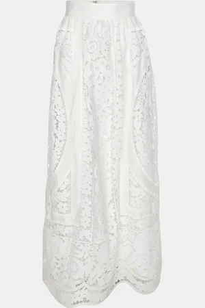 Dolce & Gabbana Embroidered Cotton Maxi Skirt M
