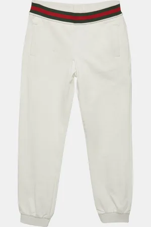 Gucci Kids Web Trim Waistband Cotton Joggers 8 Yrs