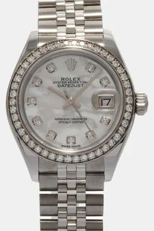 Rolex Shell Diamond 18k Gold Stainless Steel Datejust 279384RBR Automatic Women