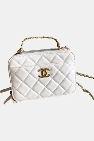 CHANEL Quilted Caviar Top Handle Camera Case