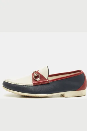 Gucci Leather Horsebit Slip On Loafers Size 45