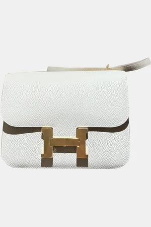 Hermès Milk Epsom Constance 19 Shoulder Bag
