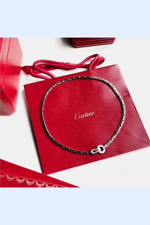 Cartier 18K Gold, Diamond Agrafe Necklace