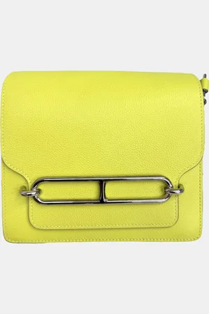 Hermès Lemon Swift Leather Mini Roulis Shoulder Bag