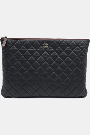 CHANEL Caviar Leather Clutch Large