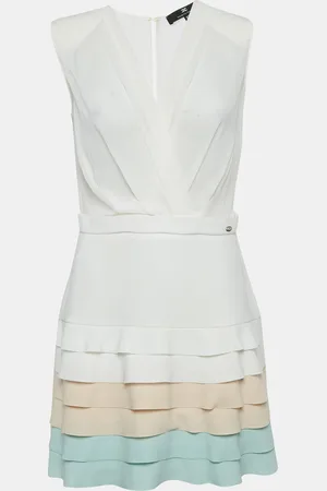 Elisabetta Franchi Crepe Layered Mini Dress M