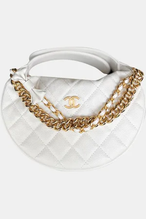 CHANEL Caviar Leather Bow Clutch Bag