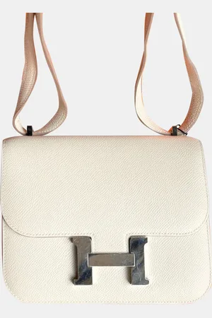 Hermès Milk Epsom Leather Constance 19 Shoulder Bag
