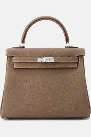 Hermès Etoupe Togo Leather Kelly Retourne 25 Bag