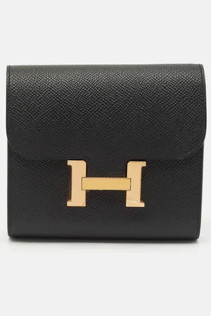 Hermès Hermès Noir Epsom Leather Constance Slim Wallet