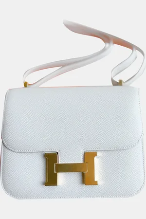 Hermès Milk Epsom Leather Constance 19 Shoulder Bag