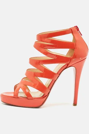 Christian Louboutin Patent Leather Fernando Platform Sandals Size 38