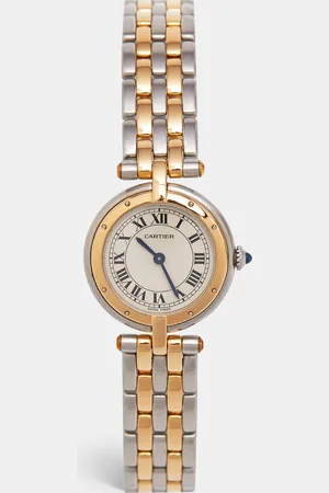 Cartier 18k Yellow Gold Stainless Steel Panthere 166920 Quartz Women