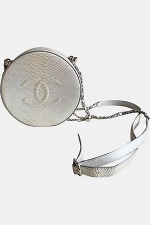 CHANEL Lizard Leather Round Mini Shoulder Bag