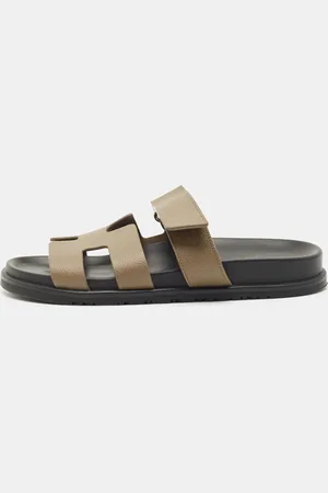 Hermès Leather Chypre Sandals Size 38