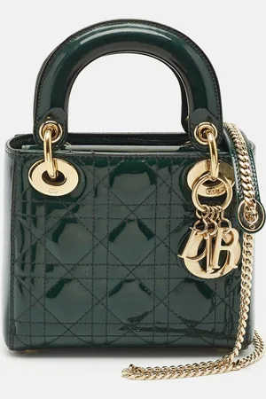 Dior Cannage Patent Leather Mini Lady Tote
