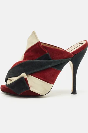 Nº21 N°21 Suede Ronny Pleated Mules Size 39