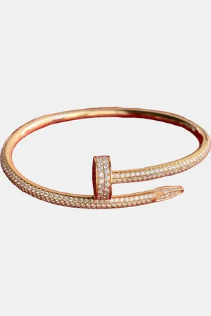Cartier 18K Rose and Diamond Juste Un Clou Bracelet