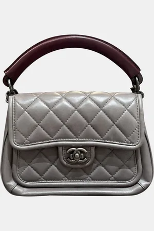 CHANEL Burgundy Top Handle Bag