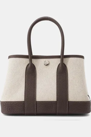 Hermès Ebene Toile H Viking and Negonda Leather Neo Garden 23 Tote Bag