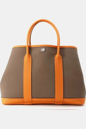 Hermès Etoupe/ Toile Officier and Negonda Leather Garden Party TPM Tote Bag