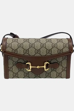 Gucci Brown PVC Horsebit 1955 Mini Bag