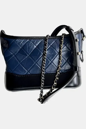 CHANEL Blue and Leather Gabrielle Small Bag