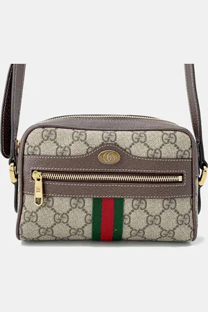Gucci & Brown PVC and Leather Ophidia GG Supreme Shoulder Bag