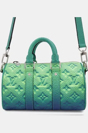 LOUIS VUITTON Green & Taurillon Illusion Monogram Keepall XS Travel Bag