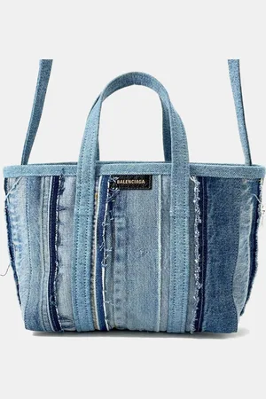 Balenciaga Denim Barbes Small Shoulder Bag