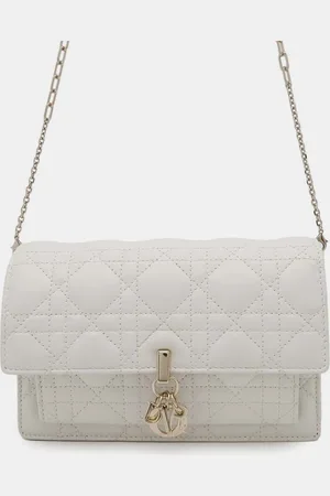 Dior Latte Lambskin Leather My Daily Chain Pouch