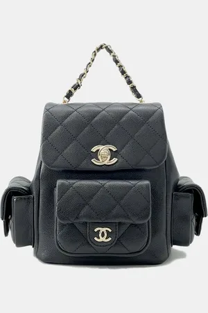 CHANEL Caviar Leather CC Cargo Duma Backpack